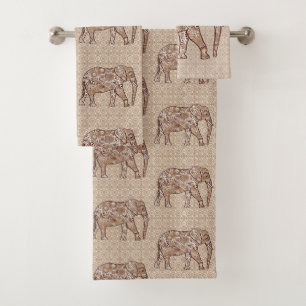 Éléphant, brun et Taupe de remous de fractale