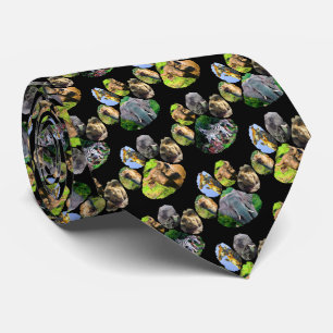 Elephant, Buffalo, Zebra Footprint Cravate