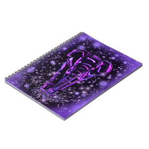 Eléphant Carnet Rose Violet À La Nuit Étincelante