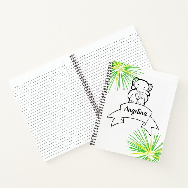 Eléphant colorant Carnet spiral (Intérieur)