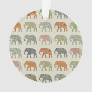 Eléphant Coloré Animal Motif contemporain