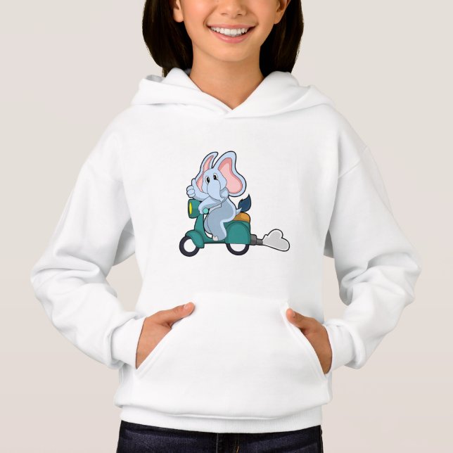 Elephant comme vélo avec scooter (Devant)