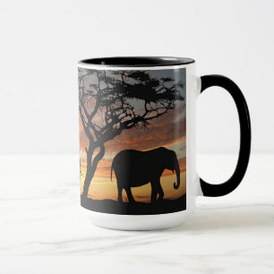 Eléphant dans la mug sauvage
