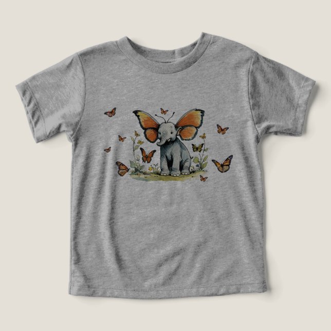 Eléphant de bébé avec oreilles de papillon (Design Recto)
