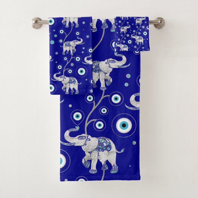 Eléphant de l'oeil du mal Bon motif de la chance (En situation)