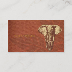 Éléphant de safari de carte de visite