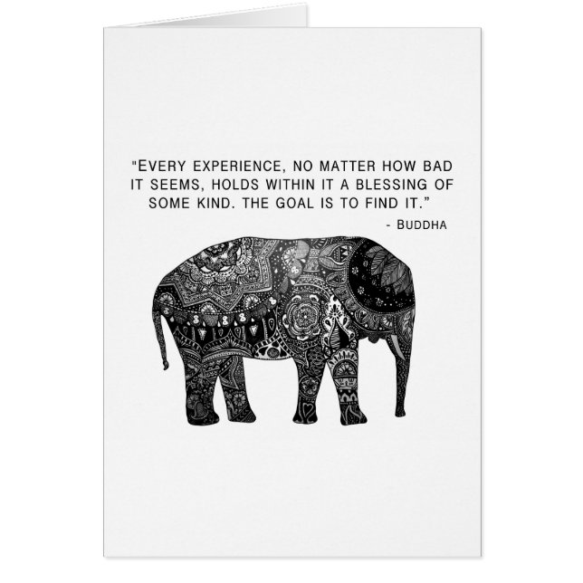 Éléphant de sagesse de henné de Bouddha (Devant)