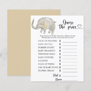 Éléphant Devinez le prix ! Jeu