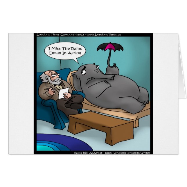 Éléphant Drôle en Thérapie (Devant horizontal)