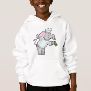 Elephant en chef avec shaker de sel
