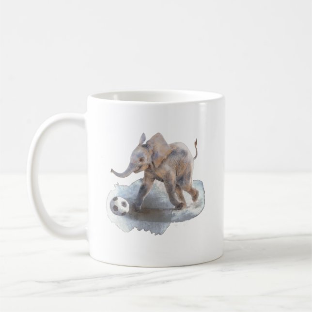 Éléphant espiègle tasse de classique de 11 onces (Gauche)