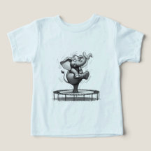 Éléphant Fantaisiste sur Trampoline – Mignon et En