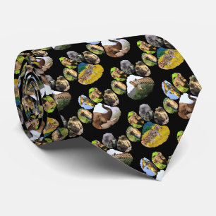 Elephant, Giraffe, Zebra Footprint Cravate