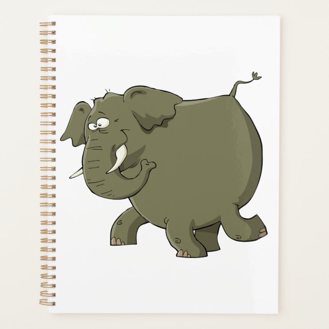 Éléphant gris mignon et grassouillet, animal de la (Devant)