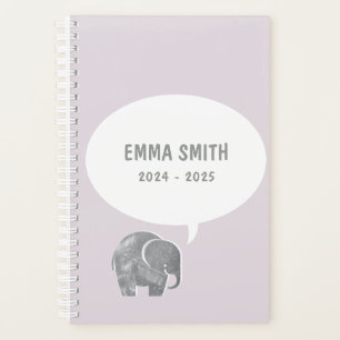 Eléphant gris mou Voix Bubble doux Violet enfant