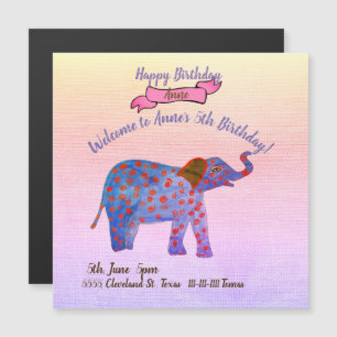 Elephant, Invitations de fête d'anniversaire de la