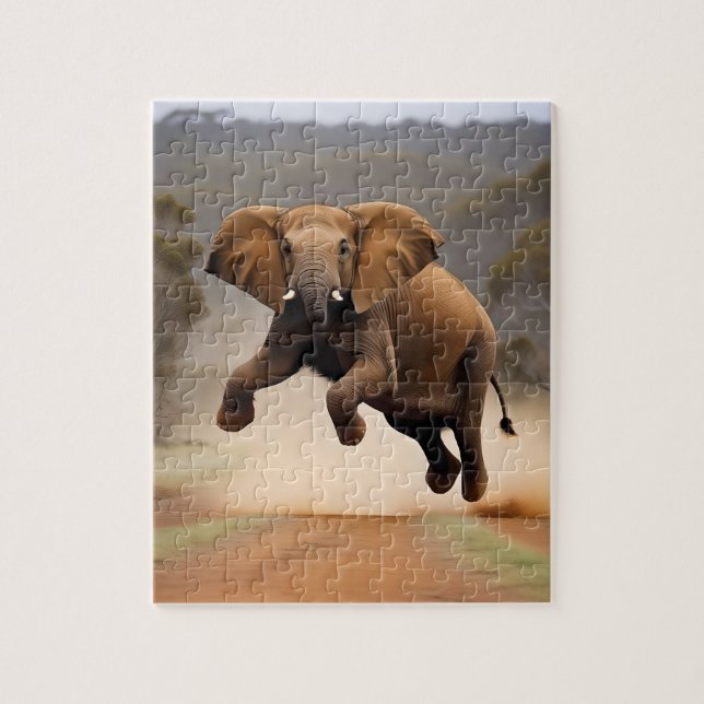 Éléphant Kangourou Saut, Puzzle (Vertical)