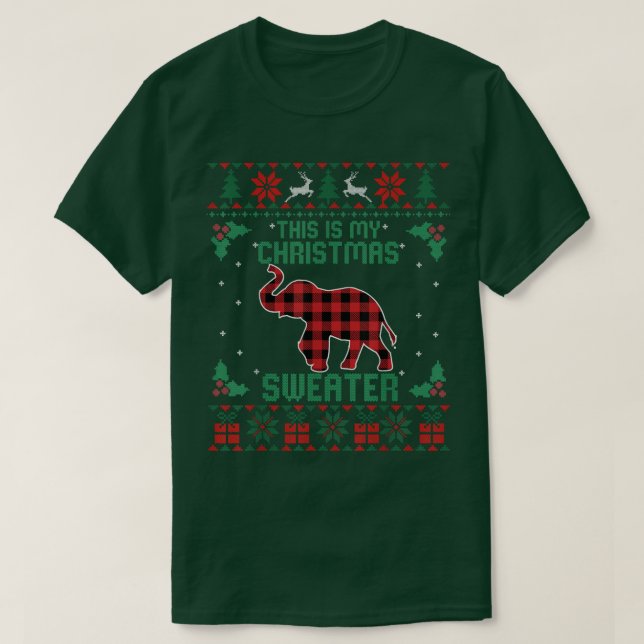 Elephant Lover C'Est Mes Cadeaux Sweat De Noël  (Design devant)