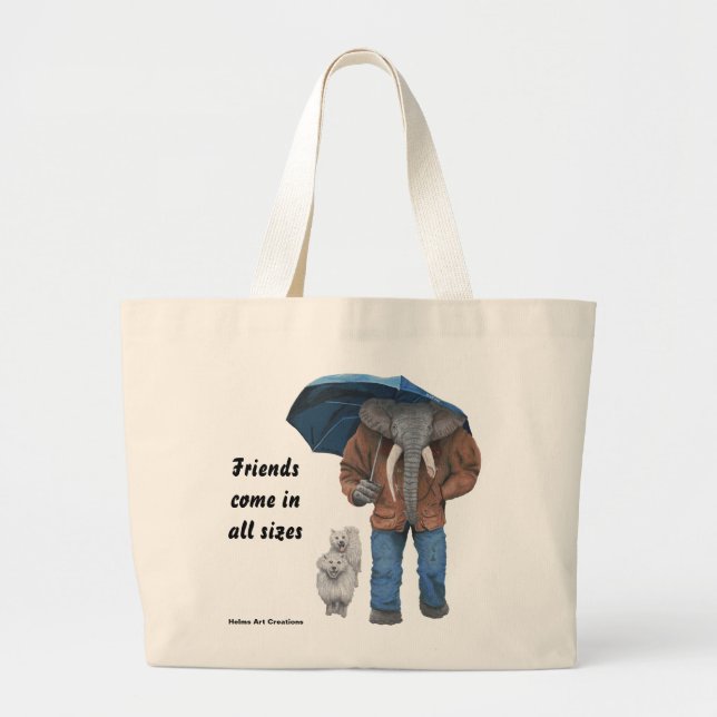 Eléphant Man Walking Dogs Imaginaire Sac fourre-to (Devant)