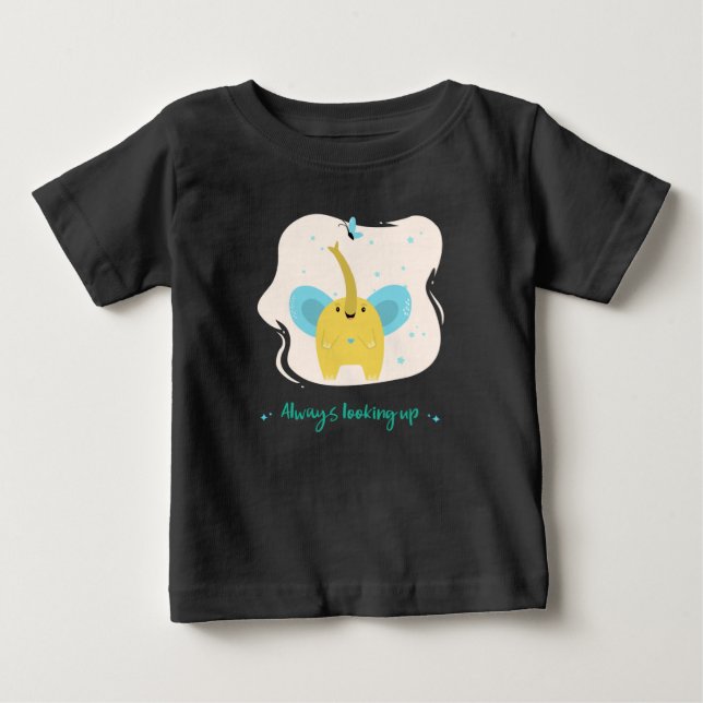 Éléphant Mignon Avec Texte Toujours Vers le Haut (Devant)