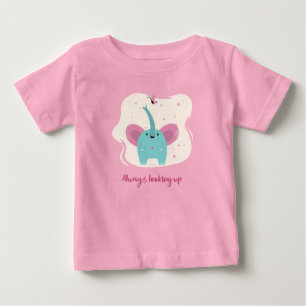 Éléphant Mignon Avec Texte Toujours Vers le Haut