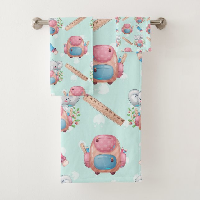 Éléphant motif de rentrée scolaire (En situation)