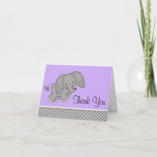 Eléphant mou Merci Cartes