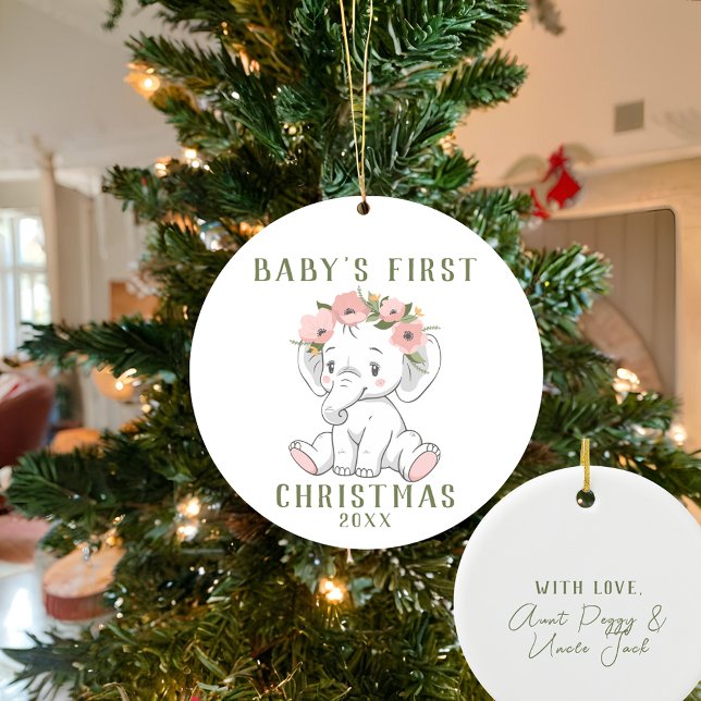 Éléphant Ornement pour le Premier Noël de Bébé (Créateur téléchargé)