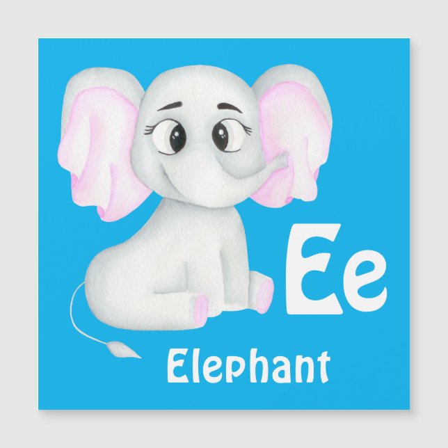 Elephant personnalise ABC : Lettre E - Ajouter vot (Devant)