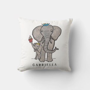 Eléphant personnalisé et coussin bébé