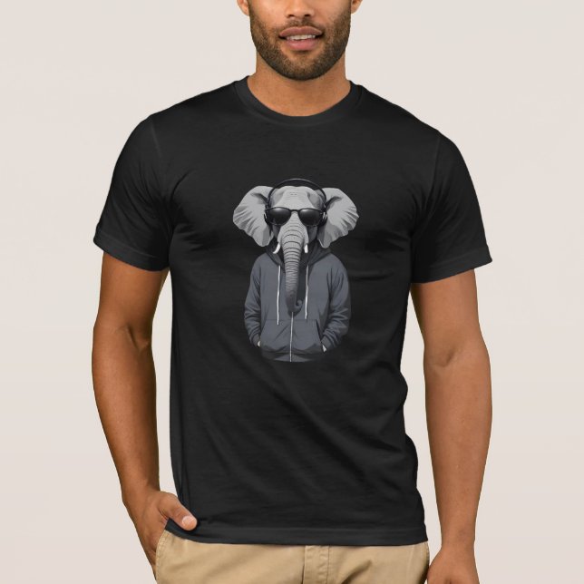 Eléphant Portant Sweat - shirt à capuche drôle Coo (Devant)