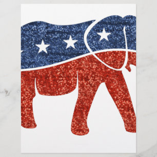 éléphant républicain pailleté