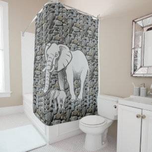 Eléphant rideau de douche