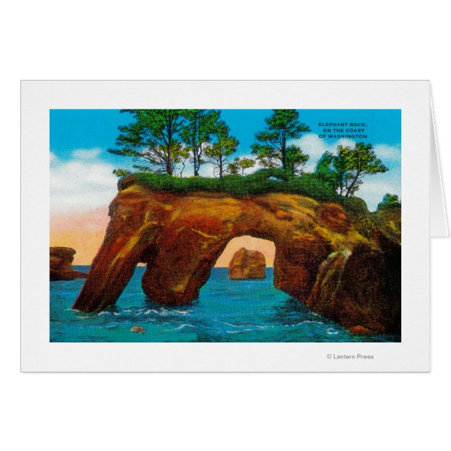 Elephant Rock sur la côte de Washington (Devant horizontal)