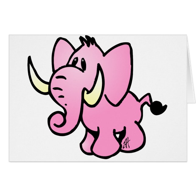 Éléphant rose (Devant horizontal)