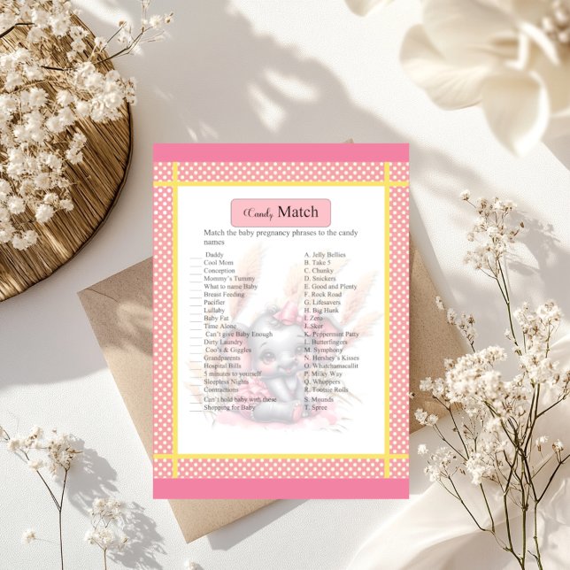 Éléphant Rose Sucré - Jeu de Correspondance de Bon (Créateur téléchargé)