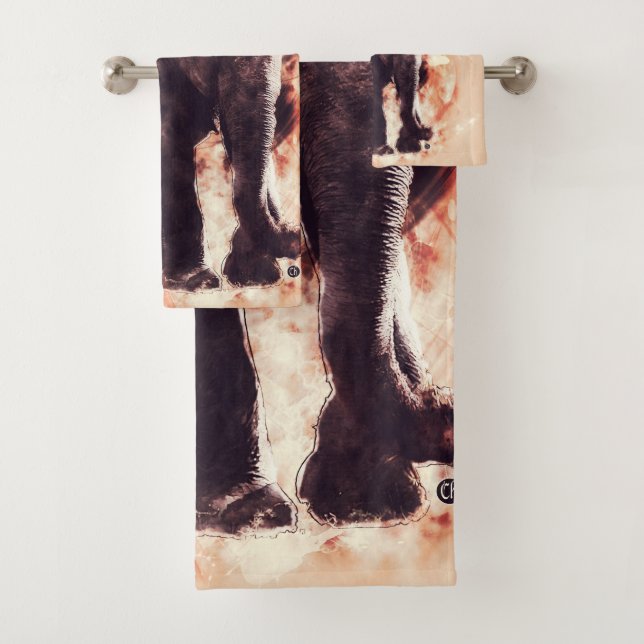 Éléphant Serviettes de bain (En situation)