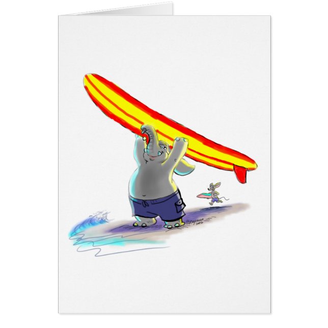 éléphant surfant (Devant)