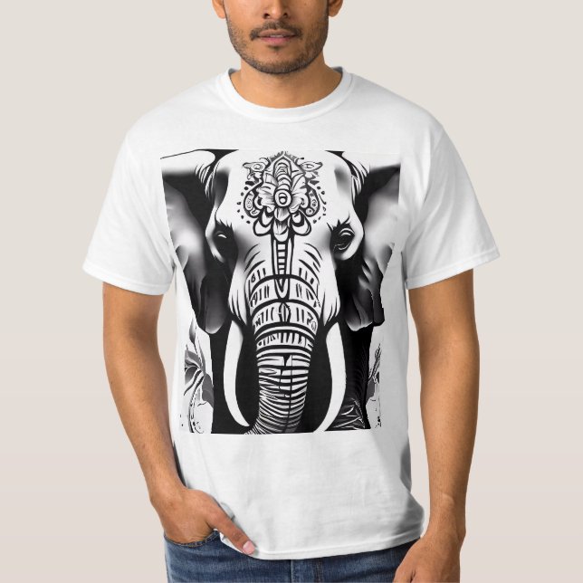 Eléphant T-Shirt Collection Tatouages (Devant)