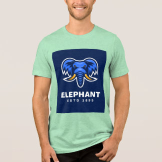 Éléphant Vintage ,Fondé en 1895 Bleu Tshirt masco
