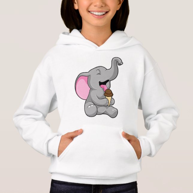 Elephant with chocolate gaufre ice cream (Devant)