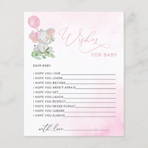Elephant Wives for Baby shower Game Card