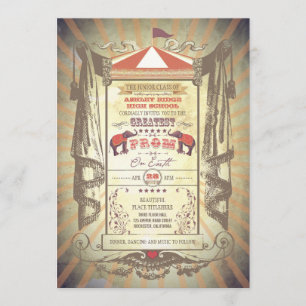Eléphants Carnaval Cirque Prom Invitations