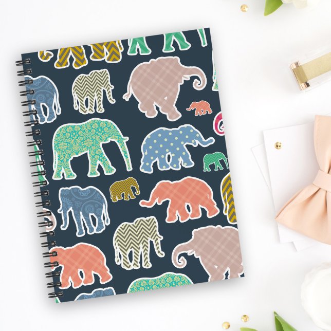 Eléphants Colorés, Motif Des Eléphants, Zigzag (Créateur téléchargé)