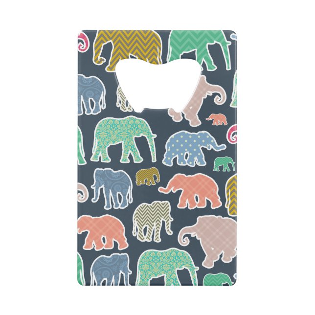 Eléphants Colorés, Motif Des Eléphants, Zigzag (Devant)