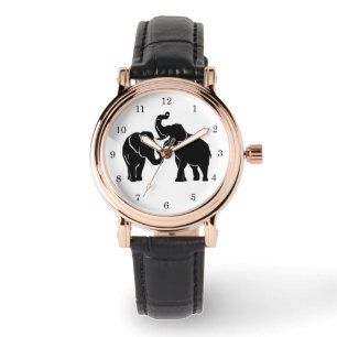 Éléphants Couple Montre Famille Cadeau