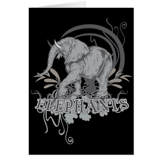 Éléphants dans le gris (Devant)