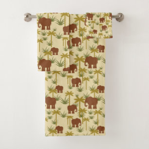 Éléphants et paumes dans le camouflage