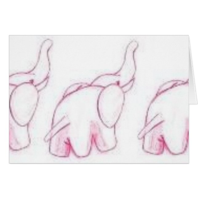 Éléphants roses sur le défilé (Devant horizontal)