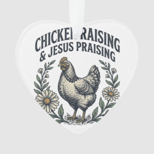 Élevage de poulets et louange à Jésus vintage poul